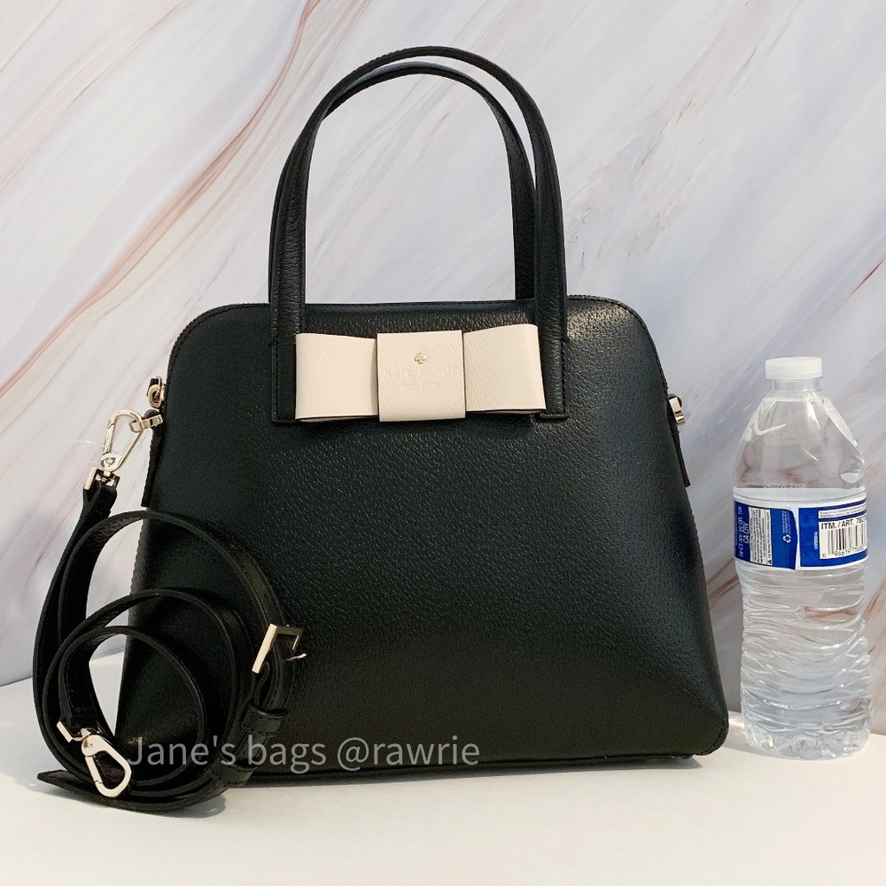 New Kate Spade Maise Leather Bow Domed Satchel